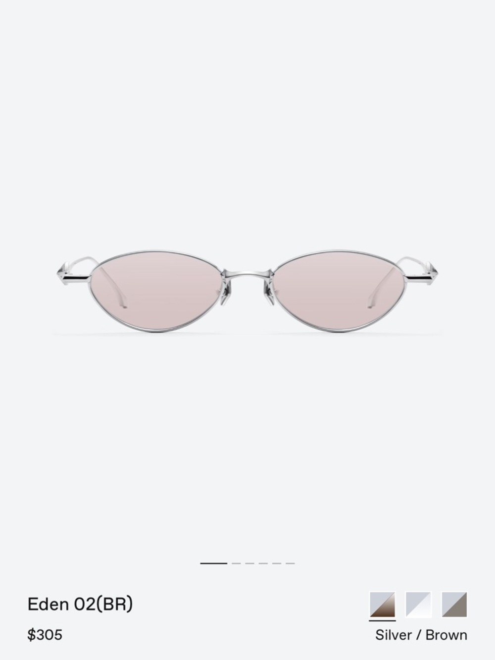 Gentle Monster Eden 02 Pink Lens Sunglasses | Silver Oval Frame